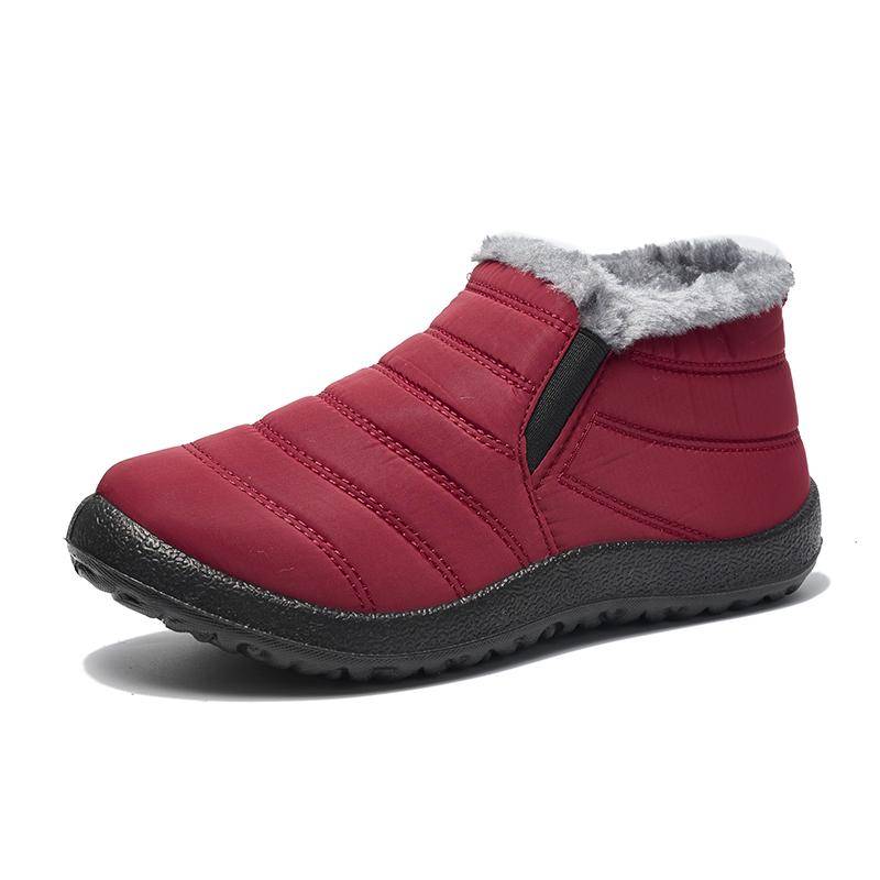 Neue Winter warme Damen Schneestiefel Plüsch Stiefeletten Damen Stiefeletten 43 rot von Joom DACH
