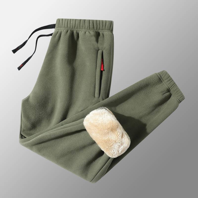 Neue Winterhose aus dickem Fleece für Herren, einfarbig, mit Tasche, lässig, Übergröße 8XL, Hose für Herbst, Outdoor-Jogginghose, warme Hose 3XL von Joom DACH
