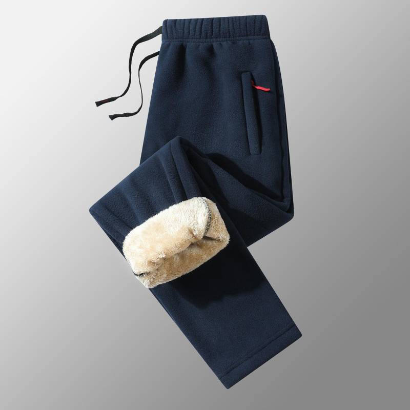 Neue Winterhose aus dickem Fleece für Herren, einfarbig, mit Tasche, lässig, Übergröße 8XL, Hose für Herbst, Outdoor-Jogginghose, warme Hose 5XL von Joom DACH