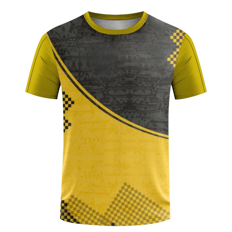 Neue atmungsaktive Tischtennisbekleidung für Herren, schnelltrocknend, 3D-bedrucktes Herren-T-Shirt, Trainingsbekleidung für Jungen, Rundhalsausschnitt, Übergröße XL von Joom DACH