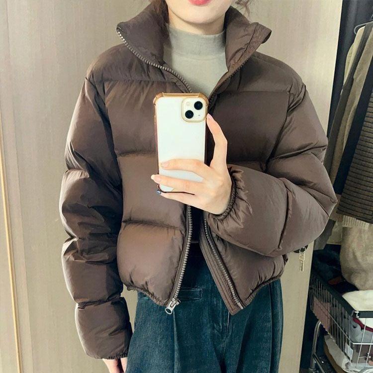 Neue baumwollgepolsterte Jacke Damen Winter Kurz Locker Baumwollgepolsterte Jacke Verdickter Brotanzug Koreanische Version Kurze Baumwollgepolsterte Jacke mit hoher Taille. L von Joom DACH