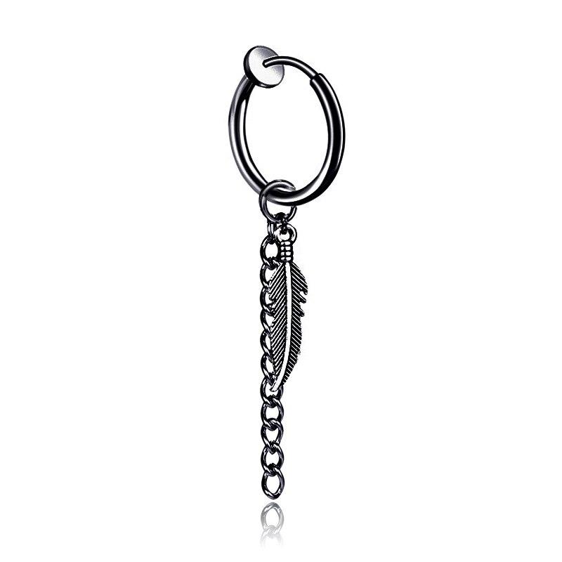 Neue beliebte 1 Stück schmerzlose Ohrclip-Ohrringe für Männer/Frauen, Punk, schwarz, nicht durchdringend, gefälschte Ohrringe, Schmuck, Geschenke von Joom DACH