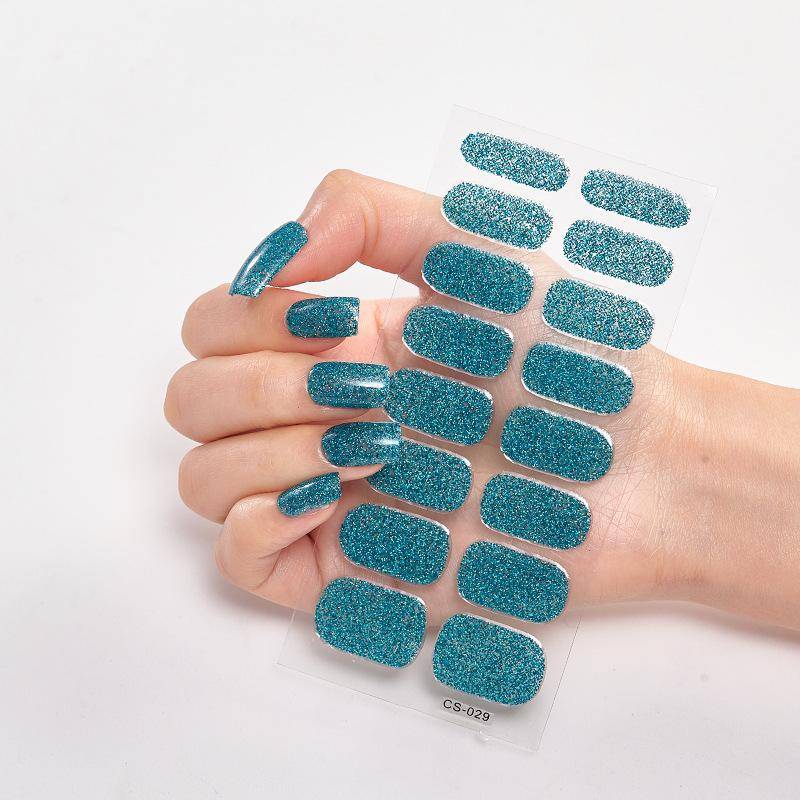 Neue einfarbige 16 kleine Nagel-Kunst-Aufkleber, europäische und amerikanische einfache Nagel-Aufkleber, Nagellack-Film-Aufkleber CS029 von Joom DACH