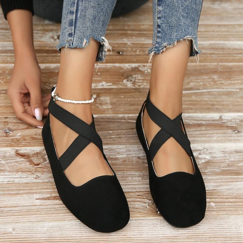 Neue flache Freizeitschuhe Damen-Slipper Herbst Retro Bequem Atmungsaktiv Slip-On Weiche Schuhe mit flachem Absatz 42 schwarz von Joom DACH