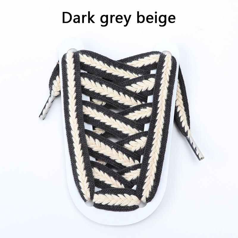 Neue flache Schnürsenkel für Turnschuhe, gestreifte, gedrehte Schnürsenkel, gewebte Schnürsenkel für Damen und Herren, strukturiert, klassisch, breit, 1,5 cm 100cm von Joom DACH