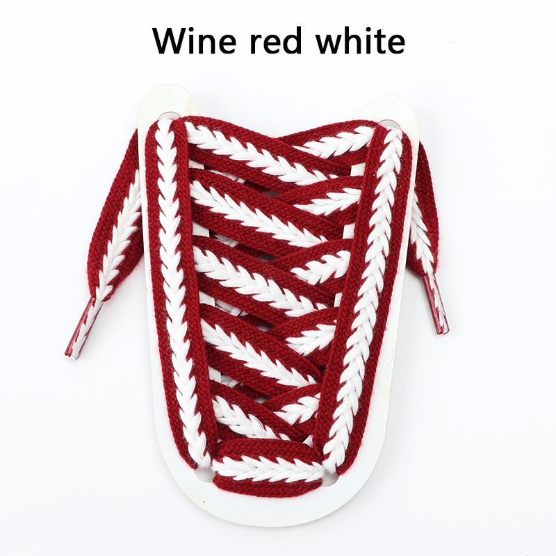 Neue flache Schnürsenkel für Turnschuhe, gestreifte, gedrehte Schnürsenkel, gewebte Schnürsenkel für Damen und Herren, strukturiert, klassisch, breit, 1,5 cm 120cm von Joom DACH