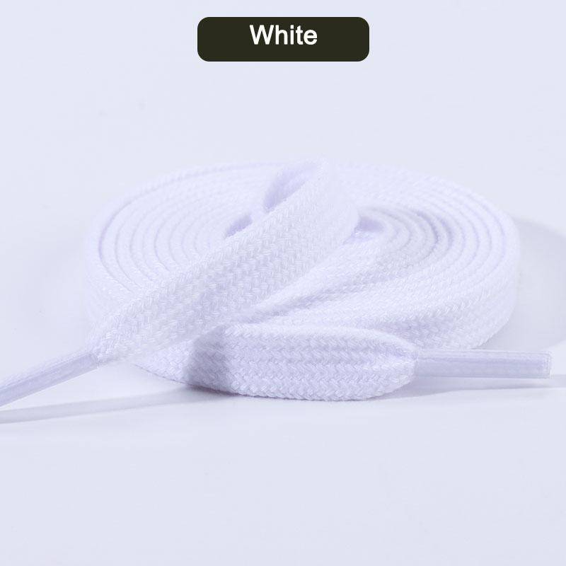 Neue flache Schnürsenkel für Turnschuhe, klassische Canvas-Sportschnürsenkel, Damen- und Herrenschnürsenkel, solide, doppelte Baumwollschnürsenkel, 1 Paar 140cm weiß von Joom DACH