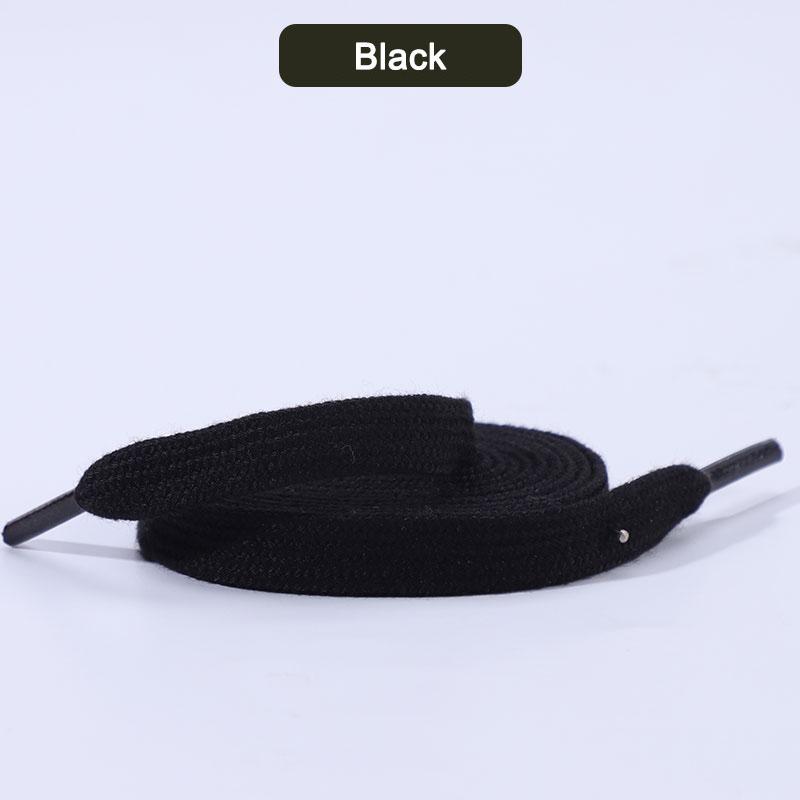 Neue flache Schnürsenkel für Turnschuhe, klassische Canvas-Sportschnürsenkel, Damen- und Herrenschnürsenkel, solide, doppelte Baumwollschnürsenkel, 1 Paar 160cm schwarz von Joom DACH