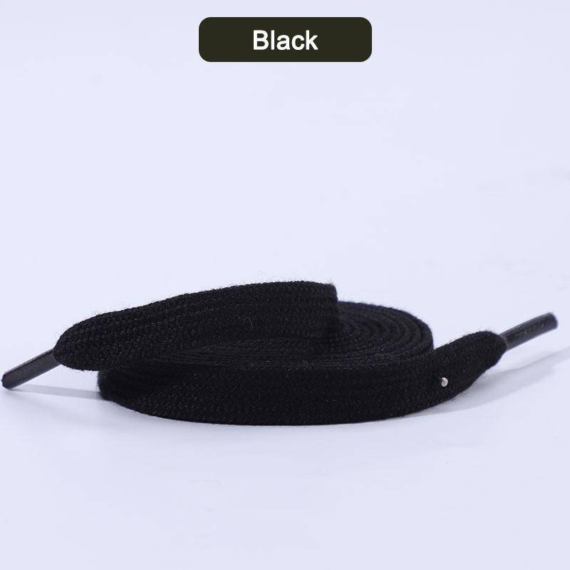 Neue flache Schnürsenkel für Turnschuhe, klassische Canvas-Sportschnürsenkel, Damen- und Herrenschnürsenkel, solide, doppelte Baumwollschnürsenkel, 1 Paar 160cm schwarz von Joom DACH