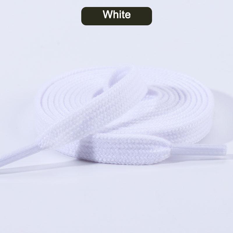 Neue flache Schnürsenkel für Turnschuhe, klassische Canvas-Sportschnürsenkel, Damen- und Herrenschnürsenkel, solide, doppelte Baumwollschnürsenkel, 1 Paar 80cm weiß von Joom DACH