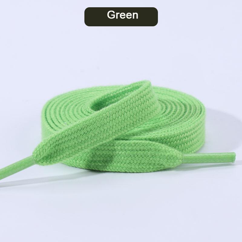 Neue flache Schnürsenkel für Turnschuhe, klassische Canvas-Sportschnürsenkel, Damen- und Herrenschnürsenkel, solide, doppelte Baumwollschnürsenkel, 1 Paar 80cm grün von Joom DACH