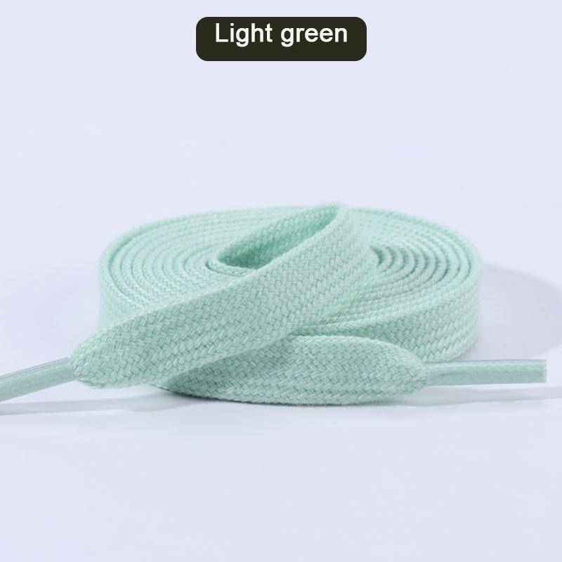 Neue flache Schnürsenkel für Turnschuhe, klassische Canvas-Sportschnürsenkel, Damen- und Herrenschnürsenkel, solide, doppelte Baumwollschnürsenkel, 1 Paar 80cm hellgrüne von Joom DACH