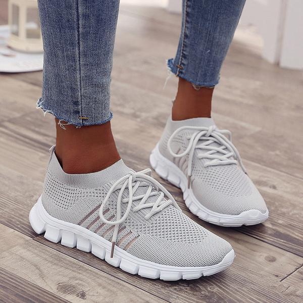 Neue frauen Turnschuhe Frühling Flache Schuhe Casual Frauen Vulkanisierte Sommer Licht Mesh Atmungs Weibliche Laufschuhe 39 grau von Joom DACH