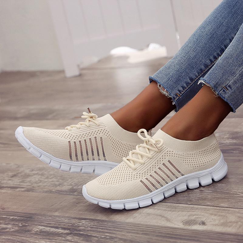 Neue frauen Turnschuhe Frühling Flache Schuhe Casual Frauen Vulkanisierte Sommer Licht Mesh Atmungs Weibliche Laufschuhe 40 beige von Joom DACH