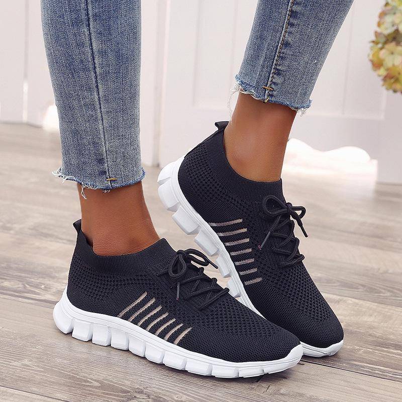 Neue frauen Turnschuhe Frühling Flache Schuhe Casual Frauen Vulkanisierte Sommer Licht Mesh Atmungs Weibliche Laufschuhe 42 schwarz von Joom DACH