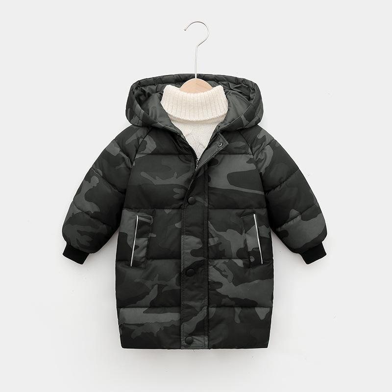 Neue kinder Unten Jacke Jungen Mädchen Winter Kleidung Koreanische Baumwolle Gepolsterte Kleidung Baby Verdickt Mantel 100cm schwarz/grau von Joom DACH