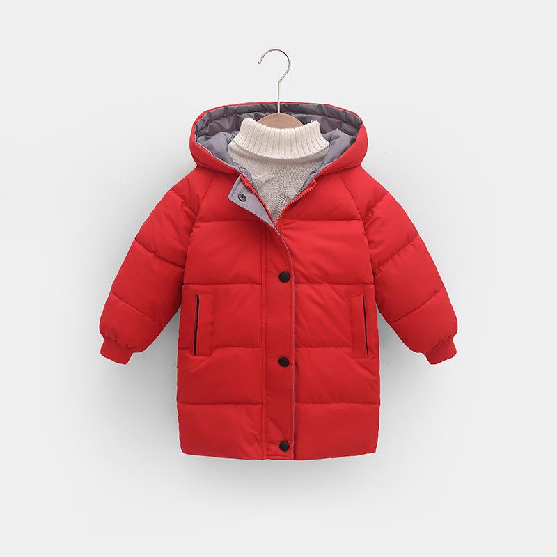 Neue kinder Unten Jacke Jungen Mädchen Winter Kleidung Koreanische Baumwolle Gepolsterte Kleidung Baby Verdickt Mantel 130cm rot von Joom DACH