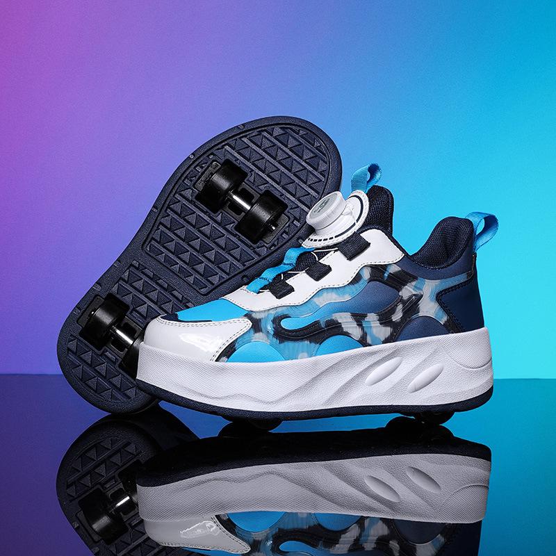 Neue kleine Allrad-Runaway-Schuhe Pulley-Schuhe für Jungen und Mädchen, Studenten-Skates, Pulley-Schuhe, rotierende Schnallen-Pulley 40 von Joom DACH