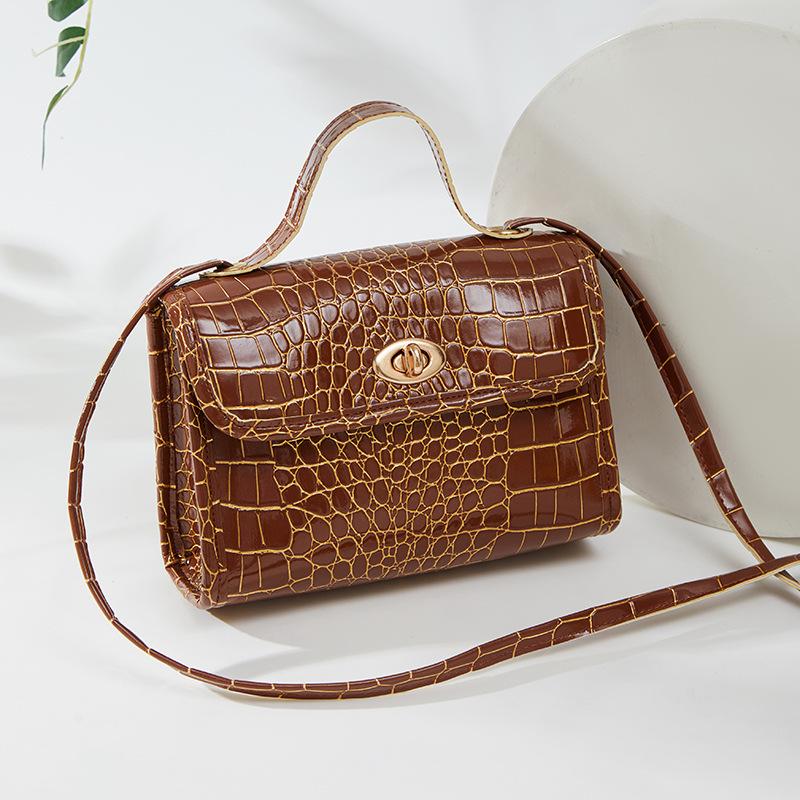 Neue kleine quadratische Tasche mit Krokodilmuster für Damen, Handytasche, hochwertige Umhängetasche für Damen von Joom DACH