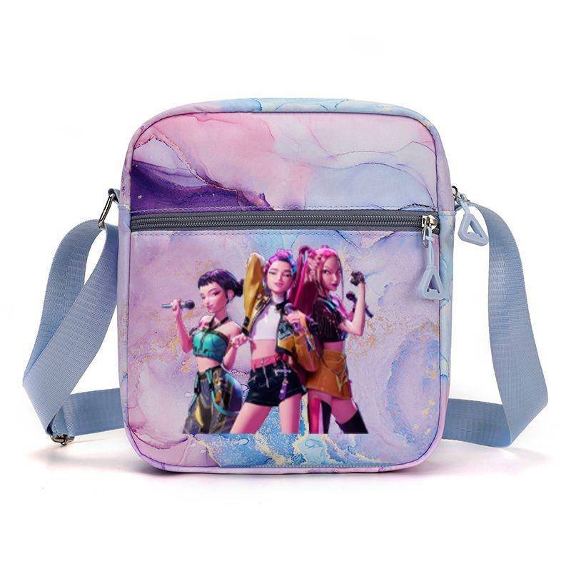 Neue koreanische Kpop Dämonenjäger Mädchengruppe umlaufend bedruckte Schultertasche Umhängetasche Studententasche niedlich große Kapazität von Joom DACH