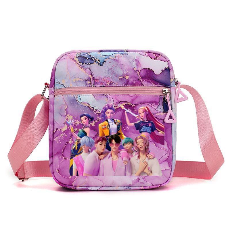 Neue koreanische Kpop Dämonenjäger Mädchengruppe umlaufend bedruckte Schultertasche Umhängetasche Studententasche niedlich große Kapazität von Joom DACH