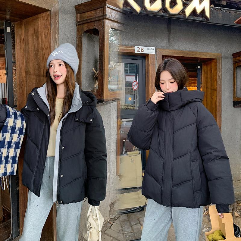 Neue kurze, verdickte High-End-Baumwolljacke für Damen, Daunenjacke, Winter, kleine Größe, explosionsgeschützter Stil XL von Joom DACH