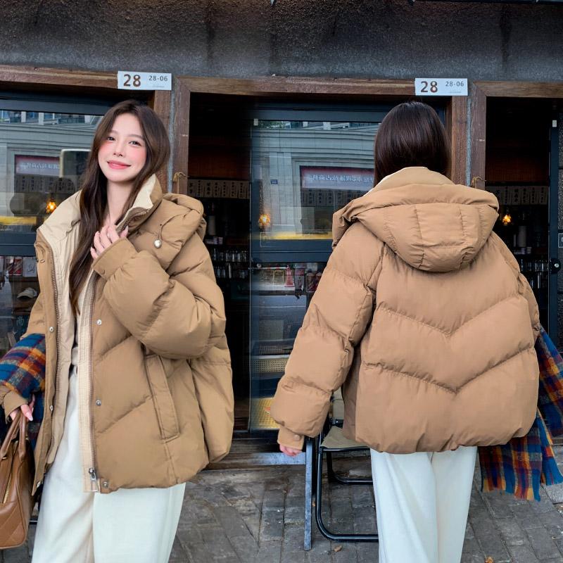 Neue kurze, verdickte High-End-Baumwolljacke für Damen, Daunenjacke, Winter, kleine Größe, explosionsgeschützter Stil XL von Joom DACH