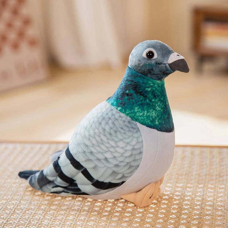 Neue lebensechte Vogel Plüsch Spielzeug Simulation weiß grüne Taube schöne Elster Stofftier Puppe Fotografie Requisiten Home Decor Geschenke 20cm von Joom DACH