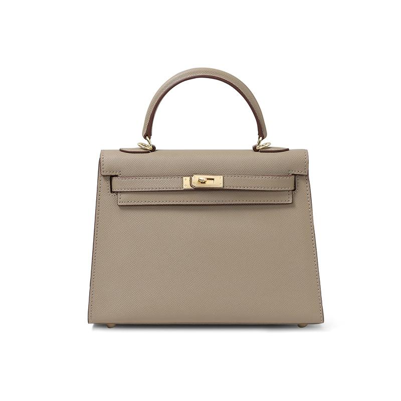 Neue modische Umhängetasche mit einem trendigen und hochwertigen Gefühl, Handgehaltene Frachtbrief-Schultertasche, Damenhandtasche aus echtem Leder, Gepäck und Tasche von Joom DACH