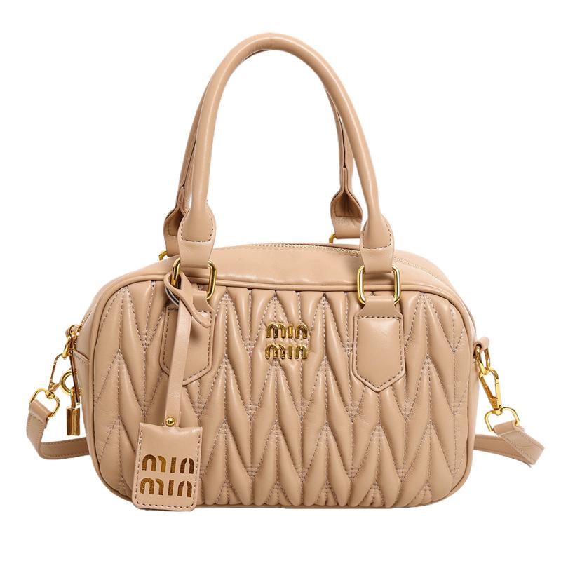 Neue plissierte Kissenhandtasche Damen vielseitige Handtasche High-End Bowlingtasche Schulter Umhängetasche von Joom DACH