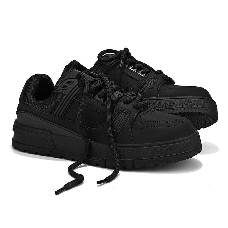 Neue rutschfeste Retro-Sommerschuhe für Herren und Damen im Vier-Jahreszeiten-Trend mit explosiver kleiner Plattform und lässigen Sportschuhen für Herren 39 schwarz von Joom DACH