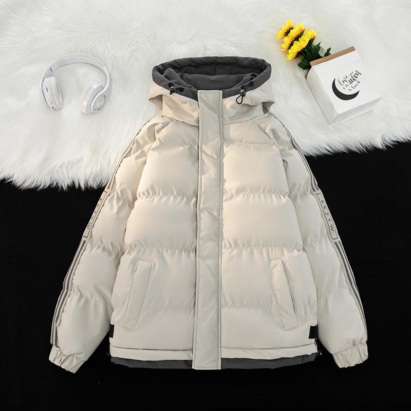 Neue warme Herrenjacken, Winterjacken aus verdickter Baumwolle, lässige und vielseitige Baumwolljacken für Herren 4XL weiß von Joom DACH