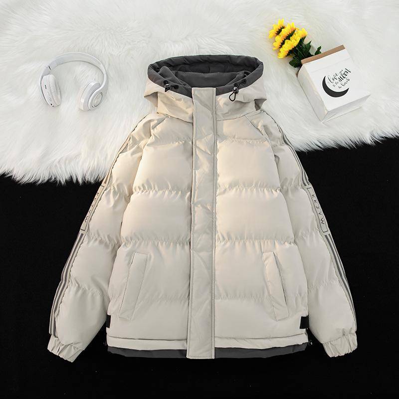 Neue warme Herrenjacken, Winterjacken aus verdickter Baumwolle, lässige und vielseitige Baumwolljacken für Herren 4XL weiß von Joom DACH