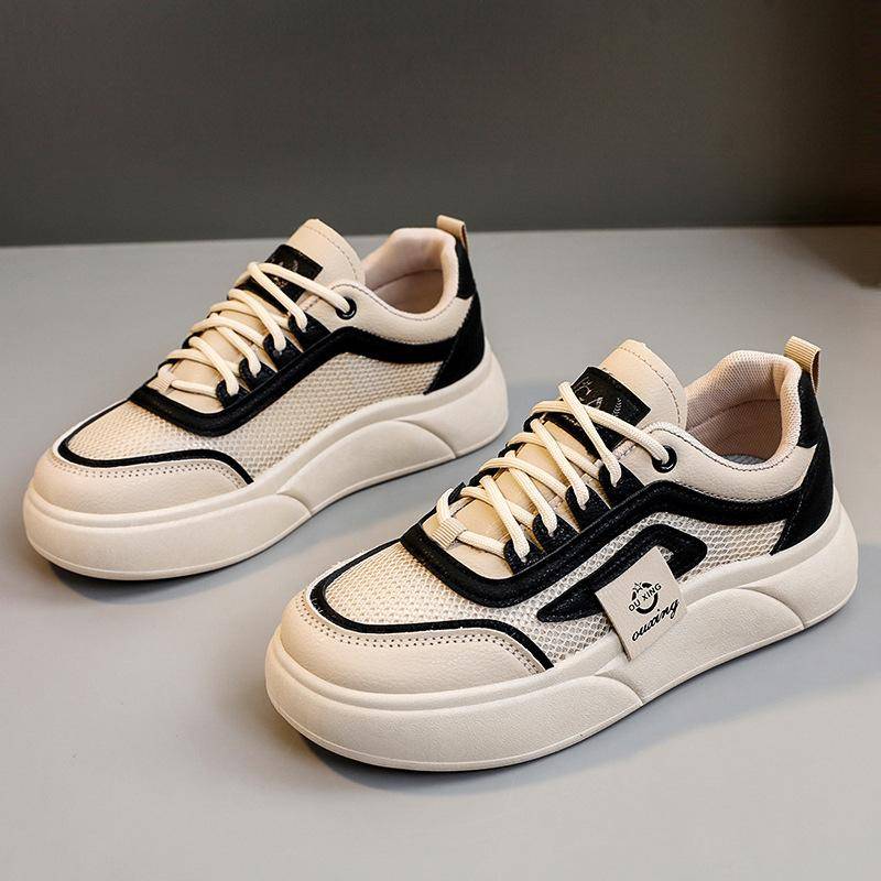 Neue weiße Schuhe mit Mesh-Oberfläche für Damen, Sommer-Plateau-Mesh-Schuhe, die die Körpergröße erhöhen, atmungsaktive, bequeme Sport- und Freizeitschuhe 40 von Joom DACH