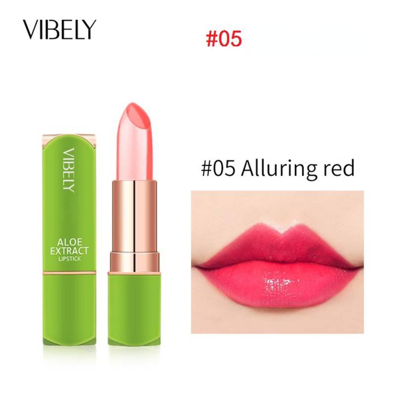 Neuer 7-farbiger, stimmungsverändernder Lippenbalsam mit natürlichem Aloe Vera-Lippenstift, lang anhaltende feuchtigkeitsspendende Make-up-Kosmetik für Frauen 05 von Joom DACH
