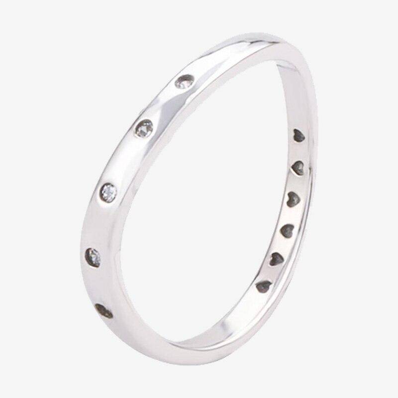 Neuer 925er Sterlingsilber Pan Ring Wasserwirbel mit Kristallring für Frauen Hochzeitsfeier Geschenk Modeschmuck 8 von Joom DACH