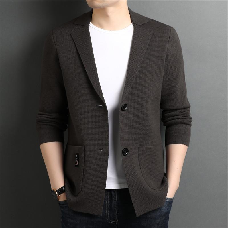 Neuer Herbst Baumwolle Herren Strickjacke Strickjacke Herren Strickpullover Anzugpullover 4XL von Joom DACH