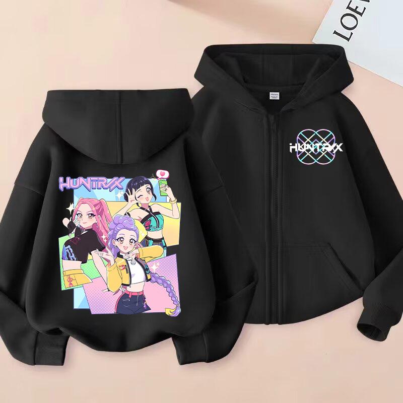 Neuer KPop Dämonenjäger Kinder Hoodie Kawaii Cartoon Bedruckt Reißverschluss Hoodie Mantel Jungen Herbstjacke Baby Mädchen Winterkleidung 110 von Joom DACH