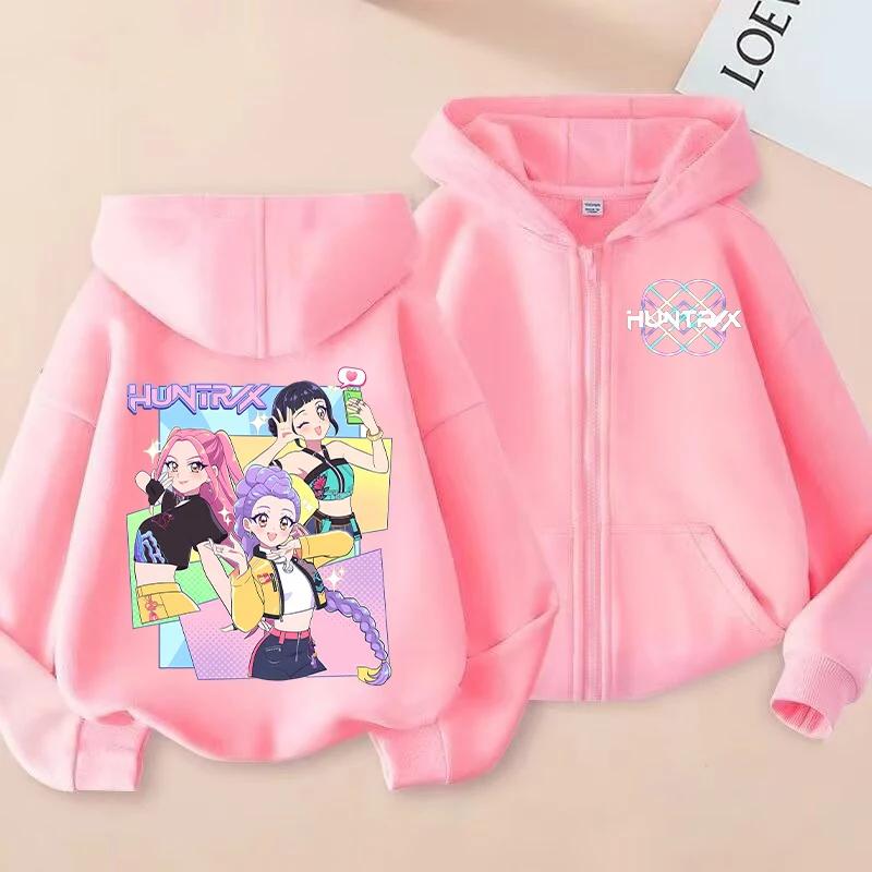 Neuer KPop Dämonenjäger Kinder Hoodie Kawaii Cartoon Bedruckt Reißverschluss Hoodie Mantel Jungen Herbstjacke Baby Mädchen Winterkleidung 120 von Joom DACH