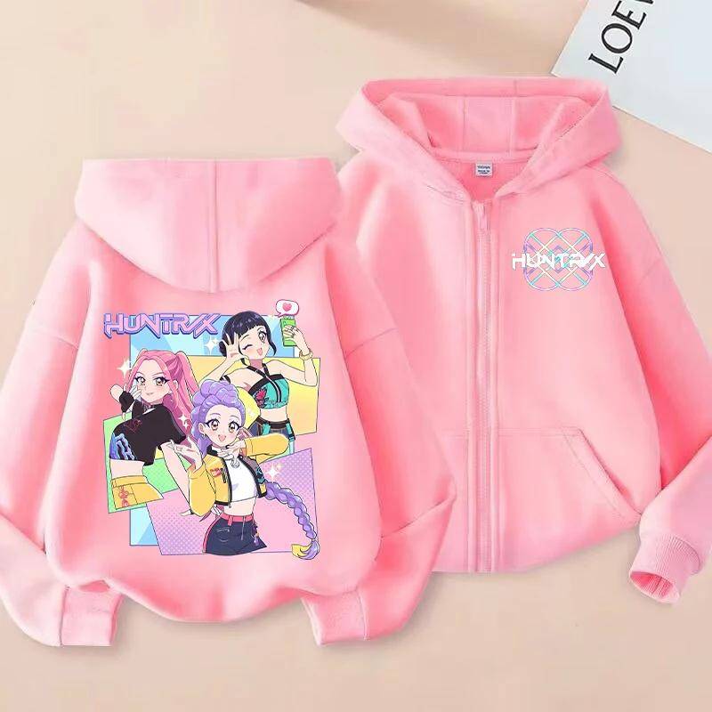 Neuer KPop Dämonenjäger Kinder Hoodie Kawaii Cartoon Bedruckt Reißverschluss Hoodie Mantel Jungen Herbstjacke Baby Mädchen Winterkleidung 120 von Joom DACH