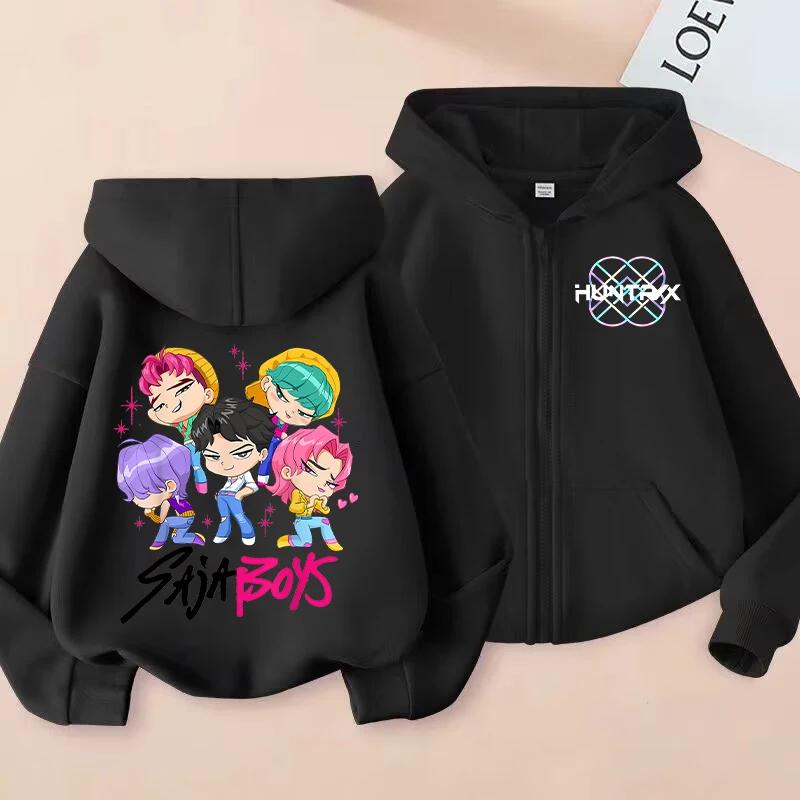 Neuer KPop Dämonenjäger Kinder Hoodie Kawaii Cartoon Bedruckt Reißverschluss Hoodie Mantel Jungen Herbstjacke Baby Mädchen Winterkleidung 130 von Joom DACH