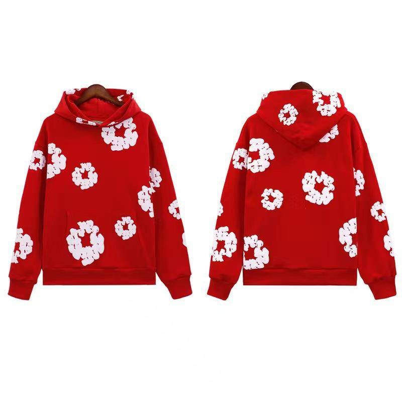 Neuer Kapok-Schaumstoff-Pullover mit Druck, flauschiges Kinder-Hoodie-Set L rot von Joom DACH