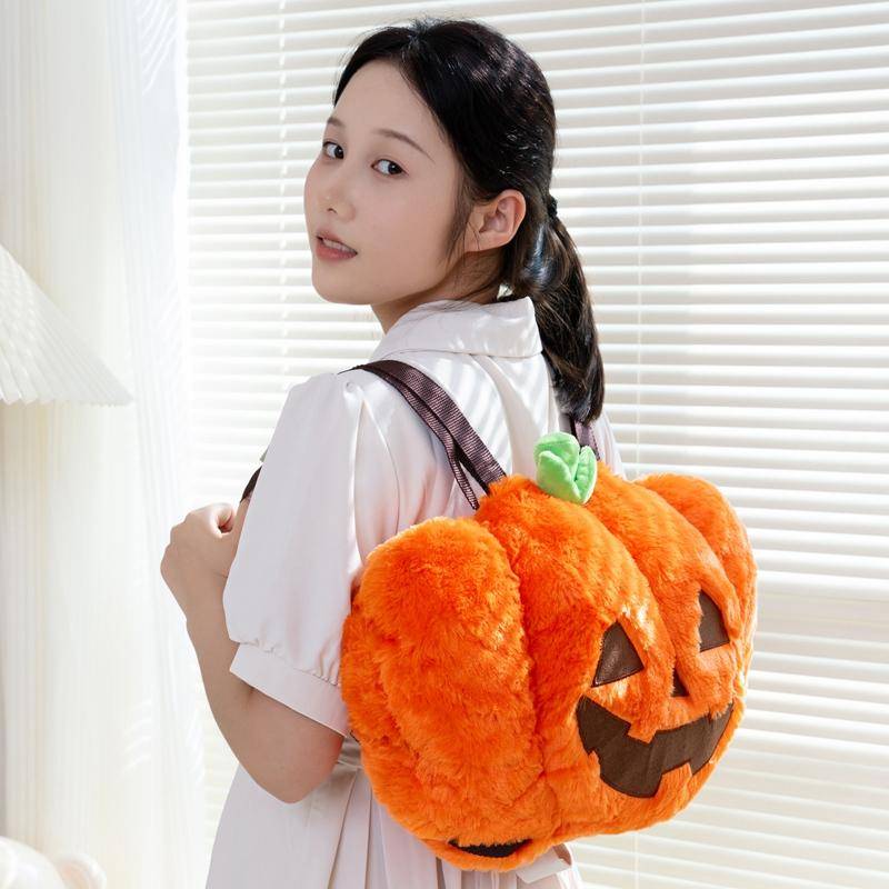 Neuer Kürbis-Rucksack Actionfigur Geisterstock Superweiche Puppen Gemüseserie Tasche Wurfkissen Spielzeug Mädchen Halloween Geschenke Dekor see choice option von Joom DACH