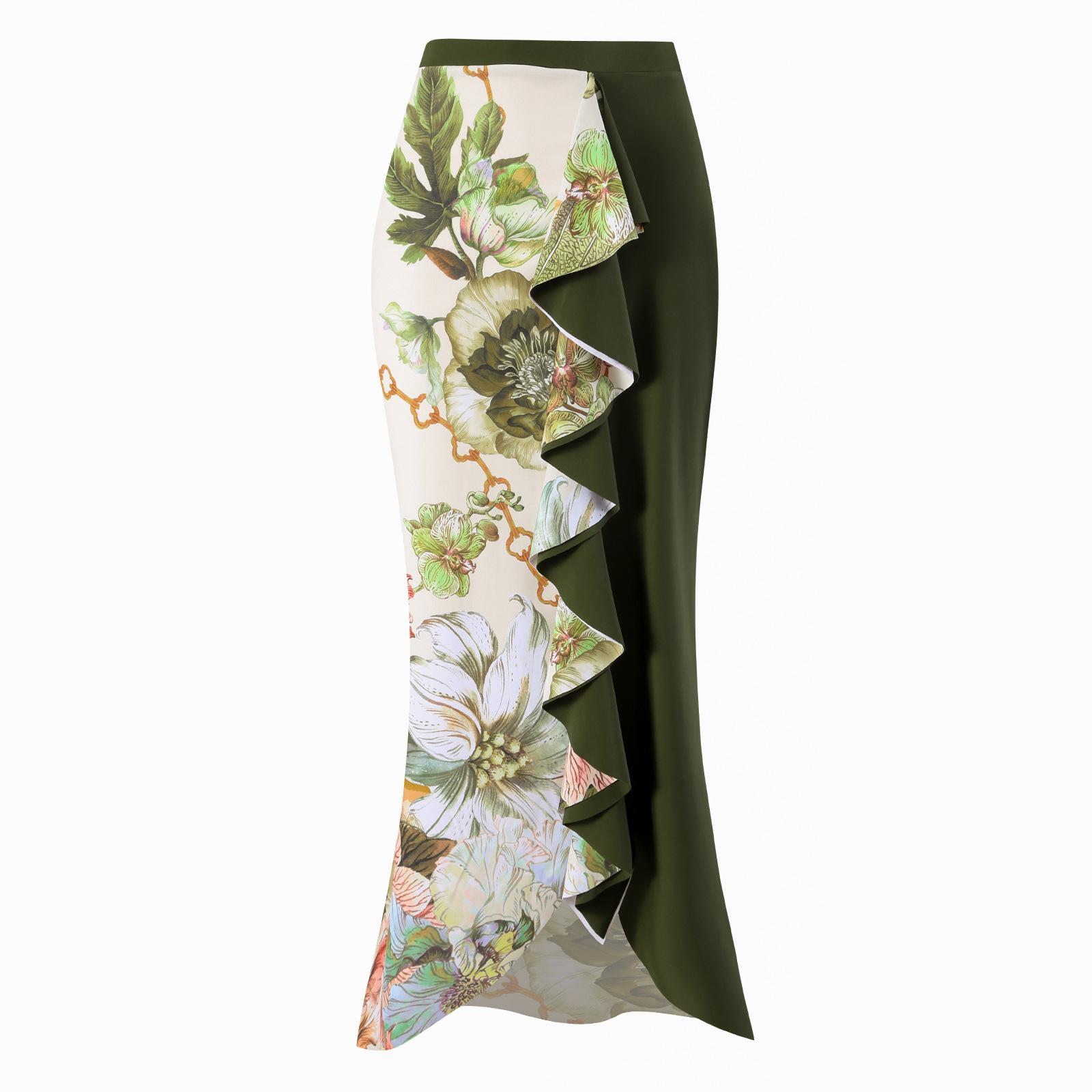 Neuer Retro-Badeanzug mit hoher Taille und geteiltem dreiteiligem Badeanzug für Damen, Chiffon-Strandrock XL von Joom DACH