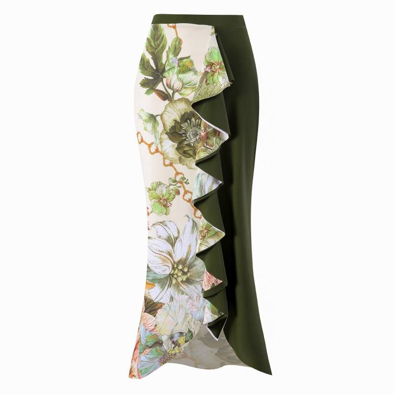 Neuer Retro-Badeanzug mit hoher Taille und geteiltem dreiteiligem Badeanzug für Damen, Chiffon-Strandrock XL von Joom DACH