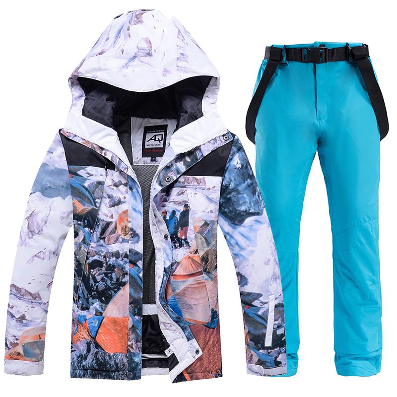 Neuer Skianzug für Herren und Damen, winddicht, wasserdicht, atmungsaktiv, dick, warm, Skifahren, Snowboard-Jacken, Hosen, Winter-Skijacke, Herren-Ski-Set XL von Joom DACH