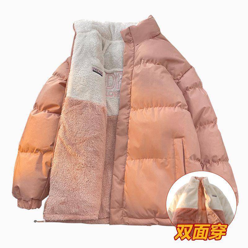 Neuer doppelseitiger Mantel mit dickem Fleece und Baumwollpolsterung für Paare, zweiseitiger Mantel für Männer und Frauen, koreanischer Mantel M von Joom DACH