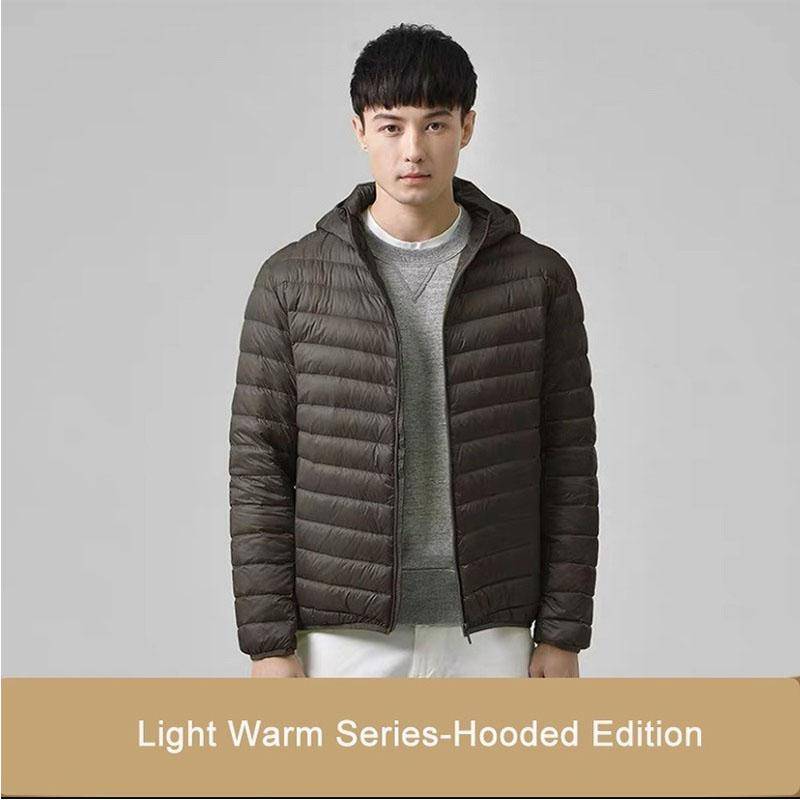 Neuer ultraleichter, verstaubarer Daunenmantel für Herren, bequemer, winddichter, wasserdichter Mantel, weiche, bequeme Jacken für Herren in Übergröße 4XL von Joom DACH