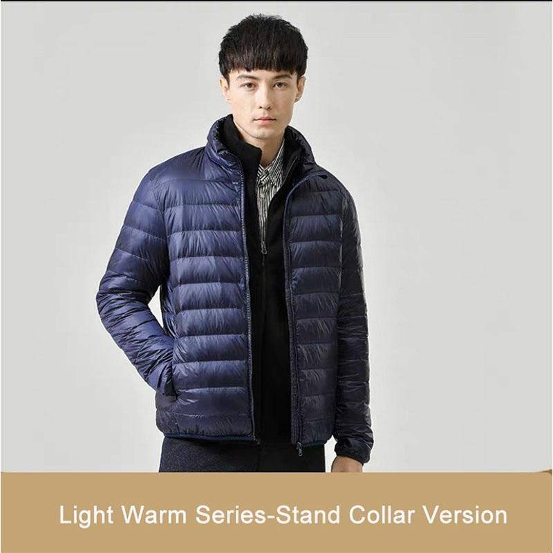 Neuer ultraleichter, verstaubarer Daunenmantel für Herren, bequemer, winddichter, wasserdichter Mantel, weiche, bequeme Jacken für Herren in Übergröße 5XL von Joom DACH