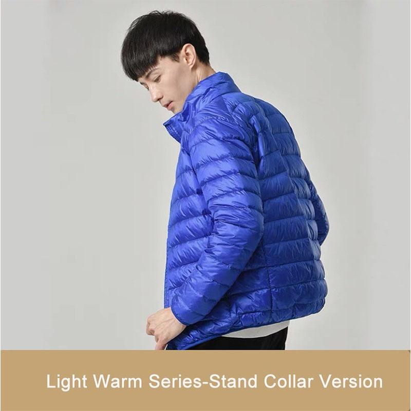Neuer ultraleichter, verstaubarer Daunenmantel für Herren, bequemer, winddichter, wasserdichter Mantel, weiche, bequeme Jacken für Herren in Übergröße M von Joom DACH